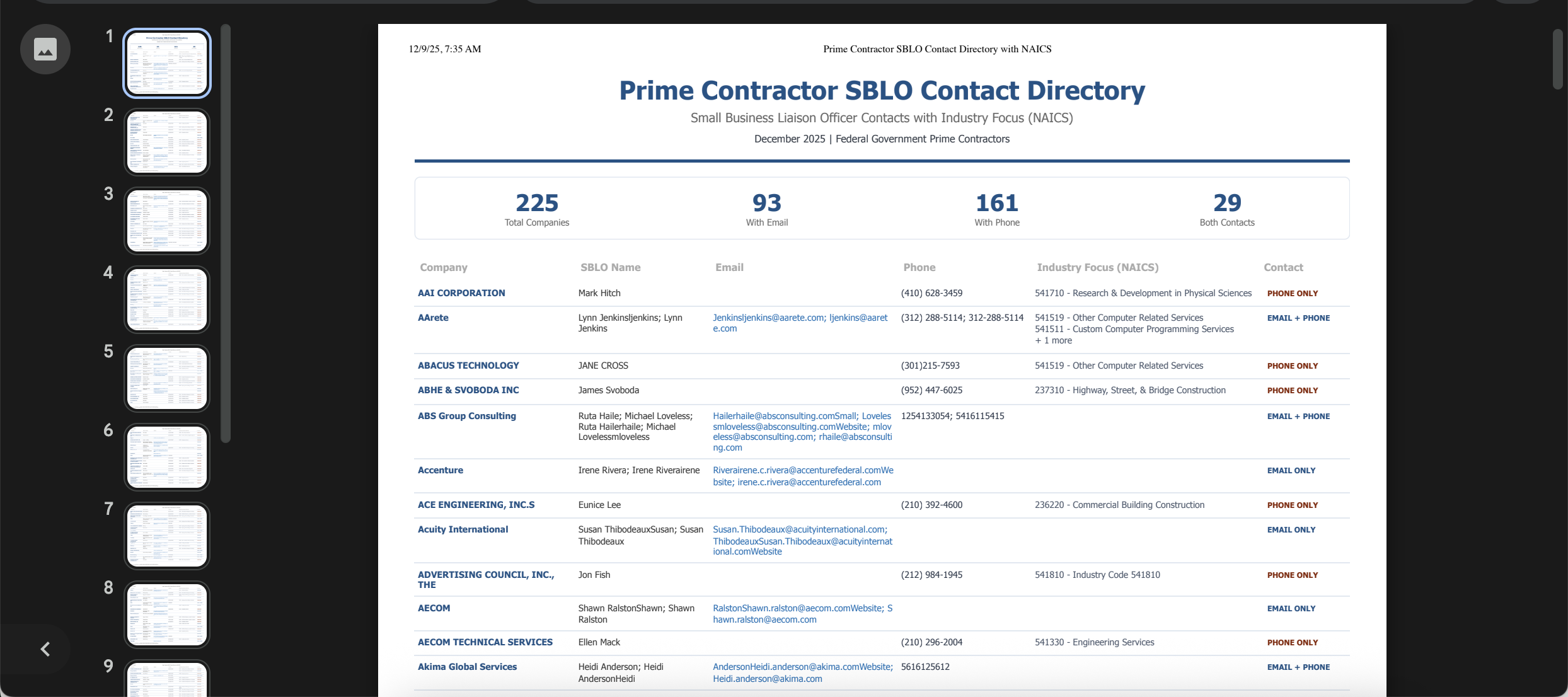 SBLO Contact List screenshot 1